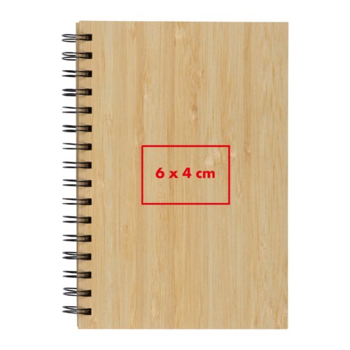 Geschenkset mit Notizbuch und Stift aus Bambus.