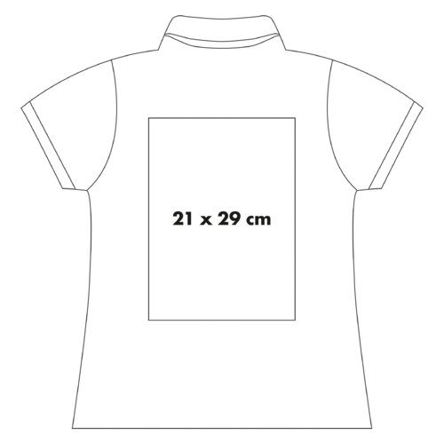 Baumwoll-Poloshirt für Damen mit kurzer Knopfleiste.