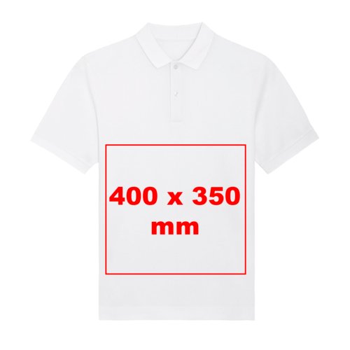 Polo-Shirt aus Stoff mit kurzen Ärmeln und Knopfleiste.