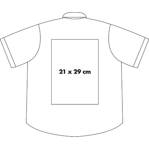 Kurzärmeliges Stoffhemd mit Knopfleiste für Herren.