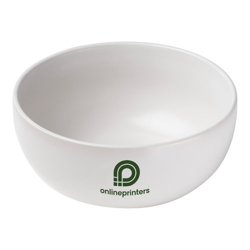 Weiße Keramikschale in runder Form.